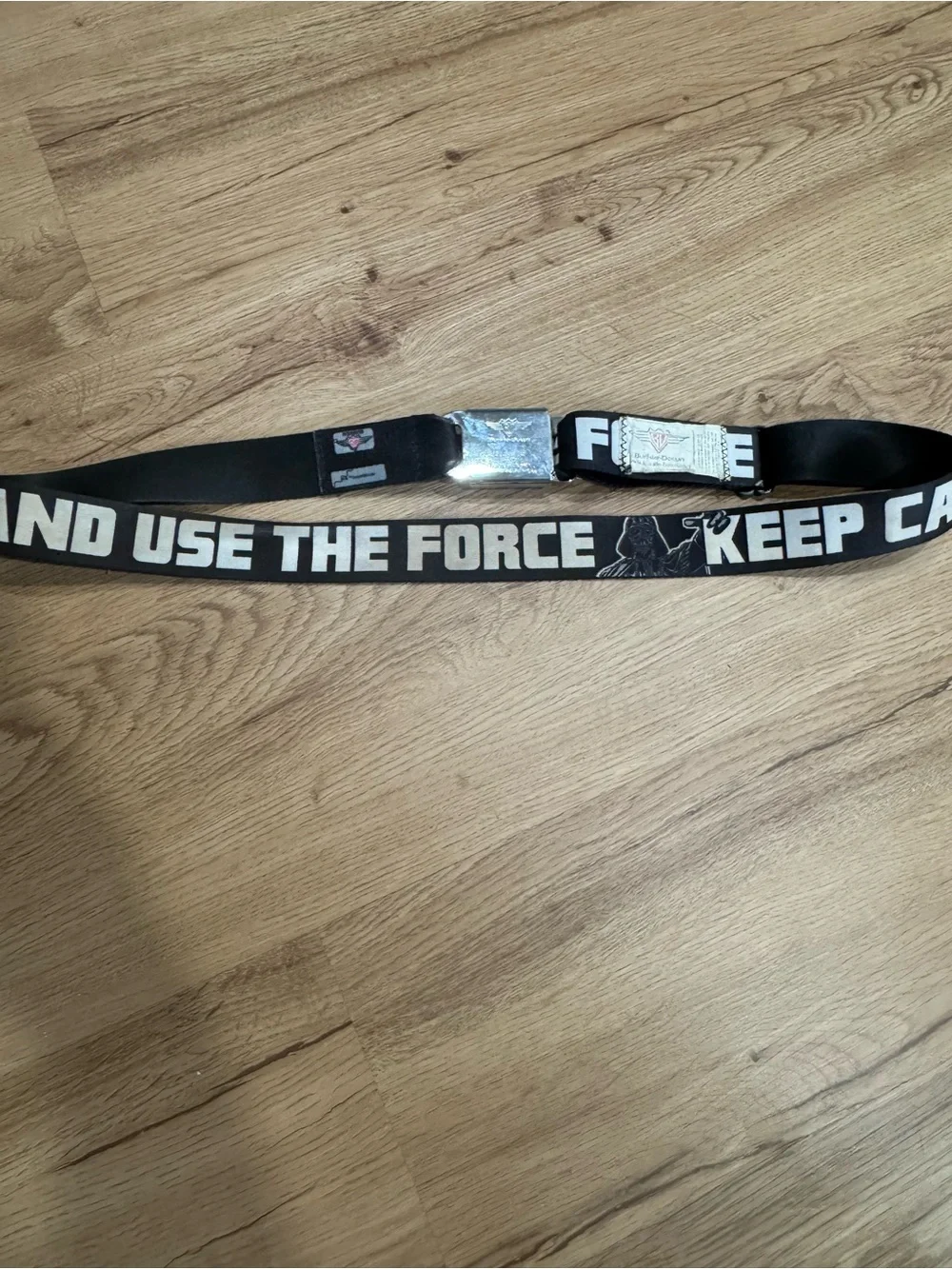 Buckle-Down Black and White 'Use The Force' Web Belt